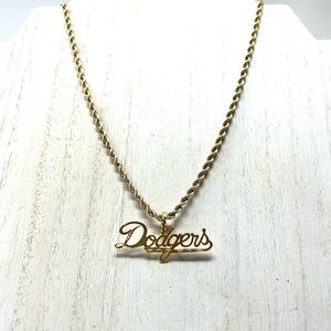 L.A. DODGERS 14K solid script logo pendant by Michael Anthony, NWOT